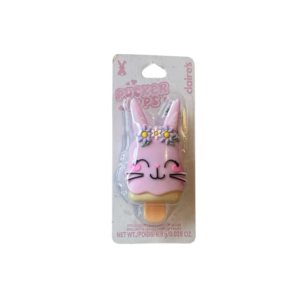 5pc NWT Claire's Bundle Pucker Pops Bunny  Mystery & Makeup Kit NEW $37 Value